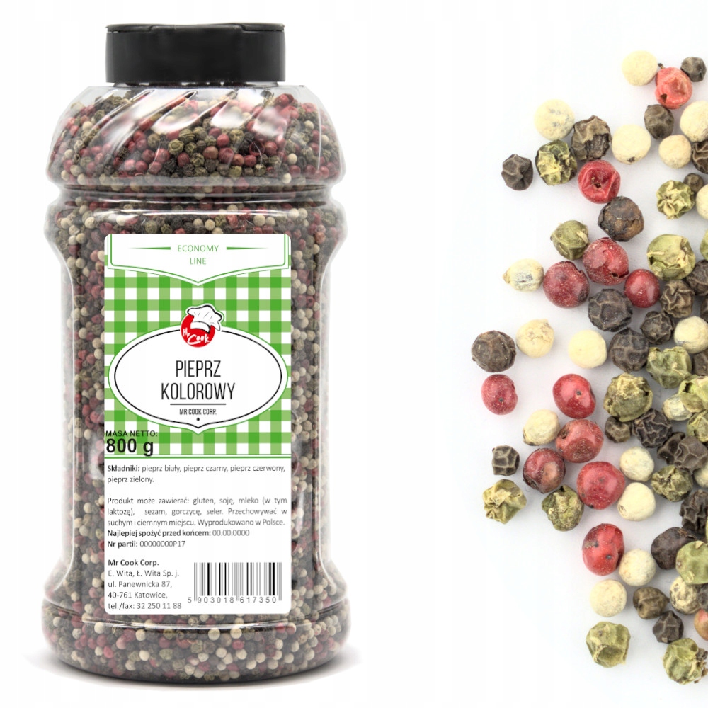Farebný korenie 800 g HoReCa kvalitný téglik # dávkovač