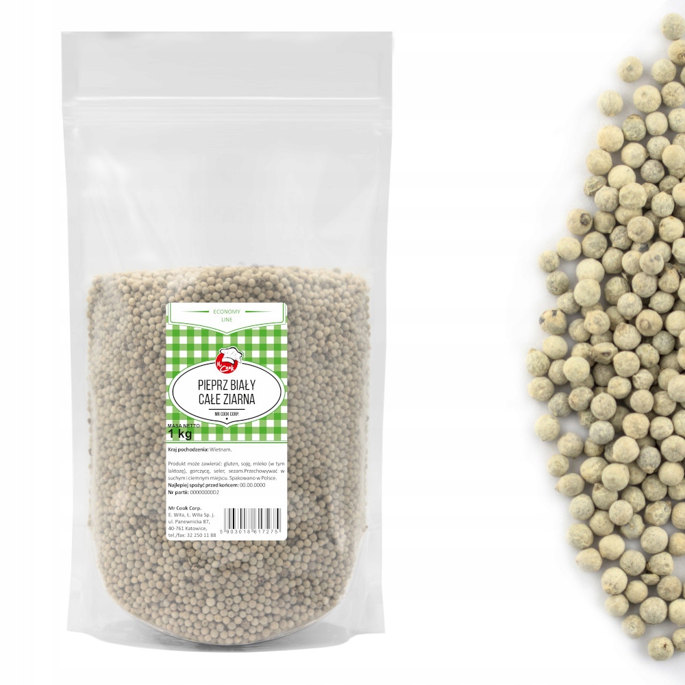 Pepper White Grain 1kg Aromatic # Quality Horeca