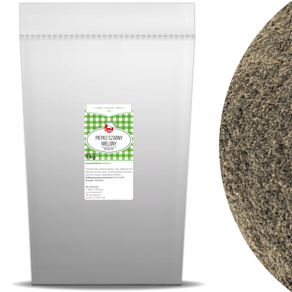Čierny mletý korenie 5kg # B2B #OFERTAHURT