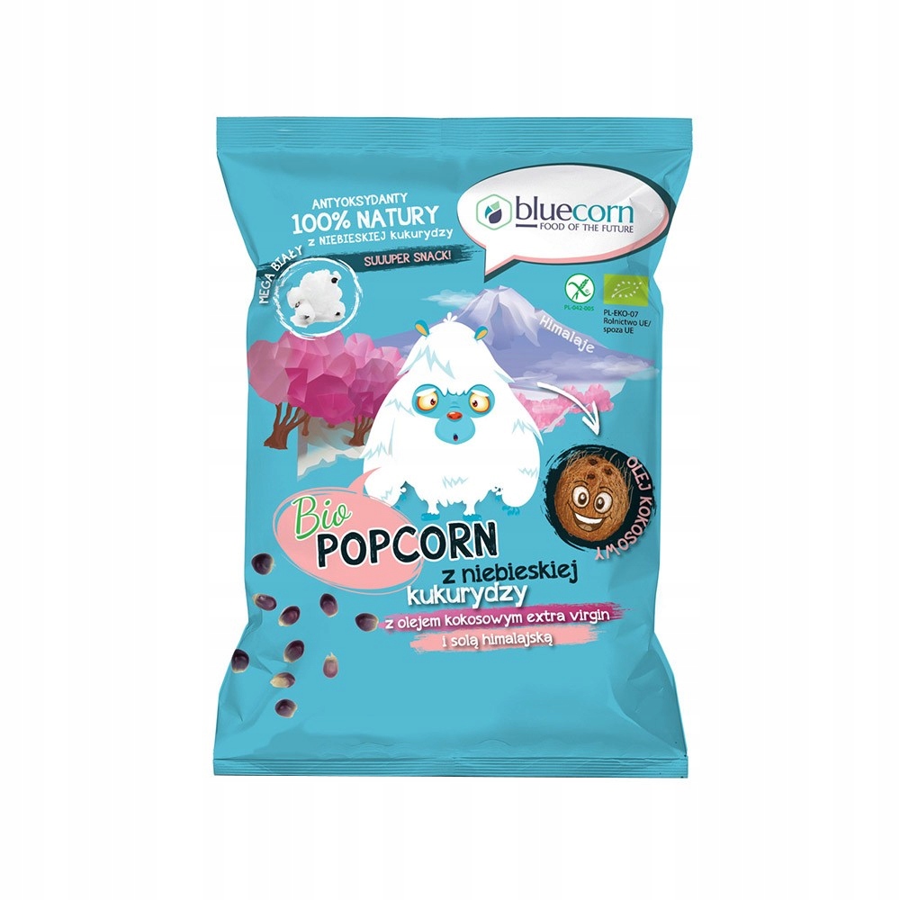 Popcorn z modrej kukurice s kokosovým olejom