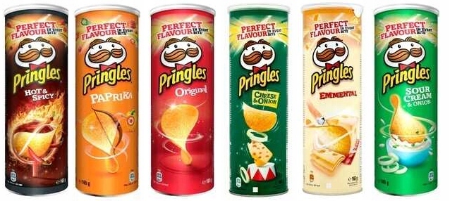 Pringles 6 x 165g sada 6 chutí horúca cibuľa