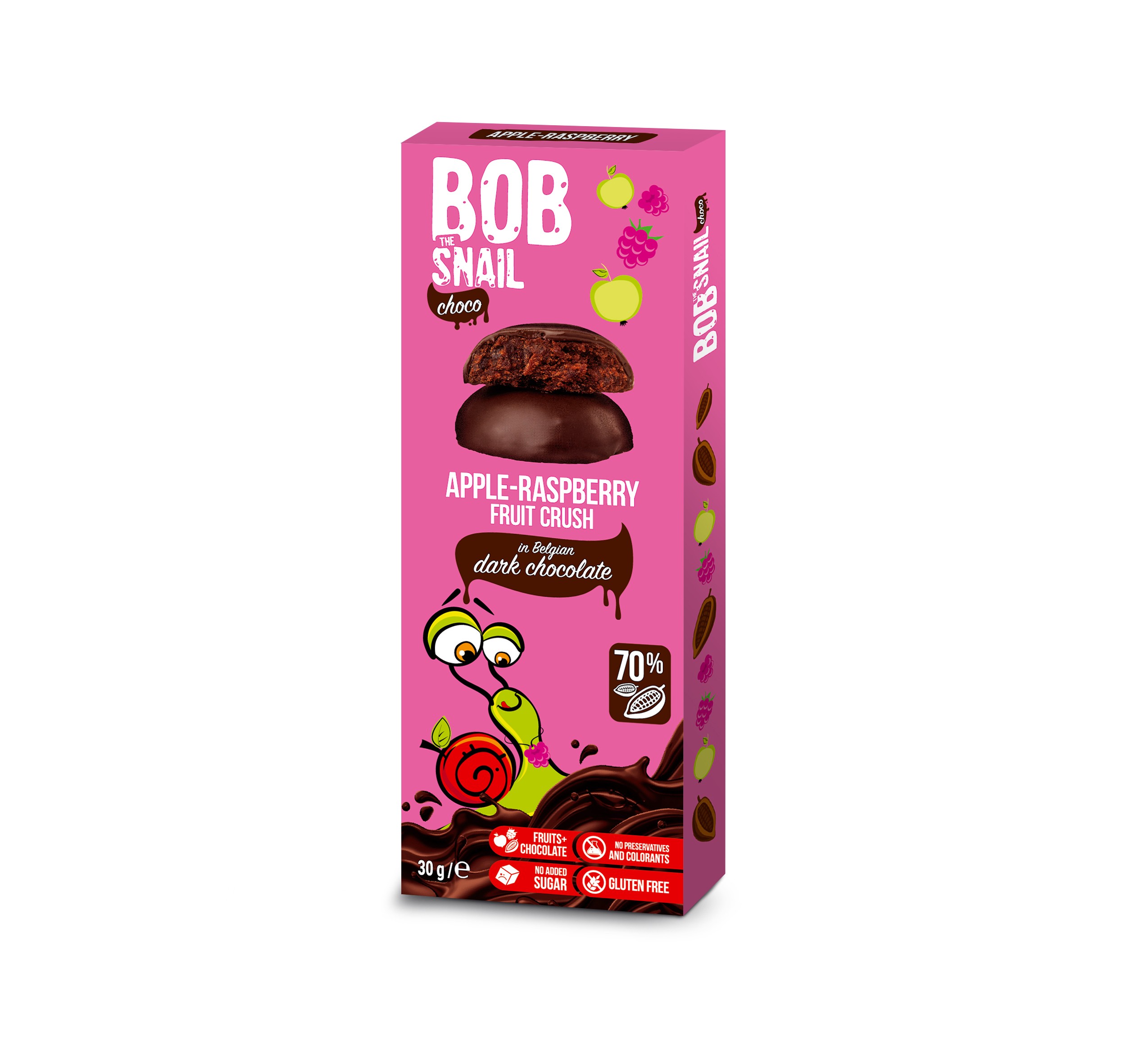 Apple-Raspberry Snack v tmavej čokoláde