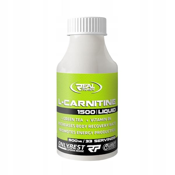 Spaľovač tuku - REAL PHARM L-karnitín tekutý + zelený čaj 500ml