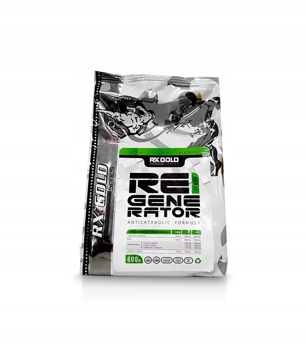 Aminokyseliny - RX Gold Regenerator 600g BCAA Glutamín Arginín
