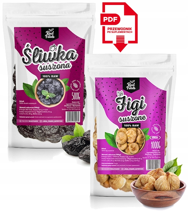 Reálne potraviny sušené figy 1000g + sušené slivky 500g