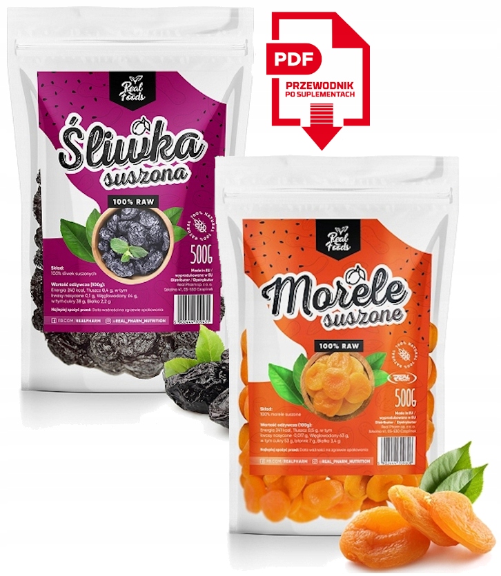 Skutočné jedlo Plum Kalifornian 500g + marhule 500g