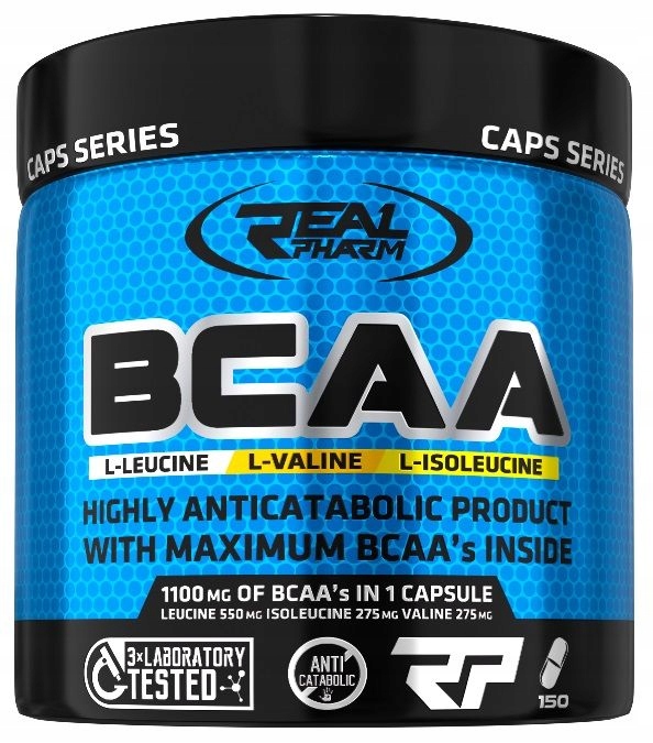 Aminokyseliny - Real Pharm BCAA 1100mg | 150 AMINO 2: 1: 1 kapsuly