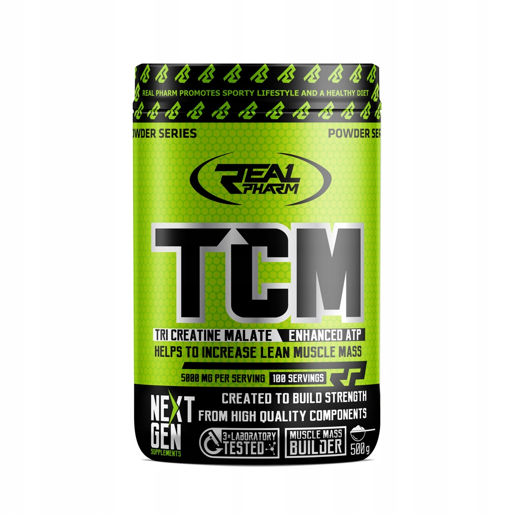 Kreatín - Real Pharm TCM 500g JABLKO CREATINE + ZADARMO
