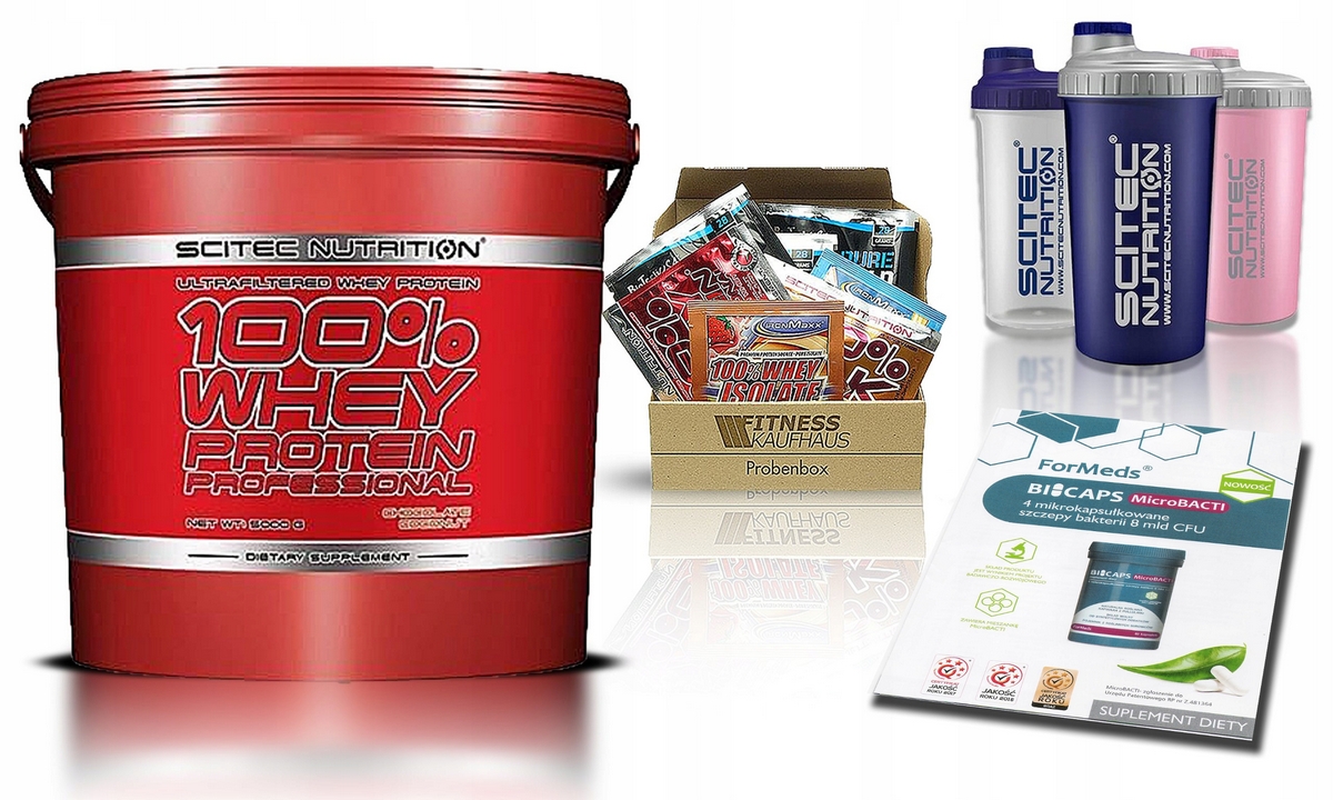 Proteín - SCITEC 100% WHEY PROTEIN PROFESSIONAL 5KG + ZDARMA