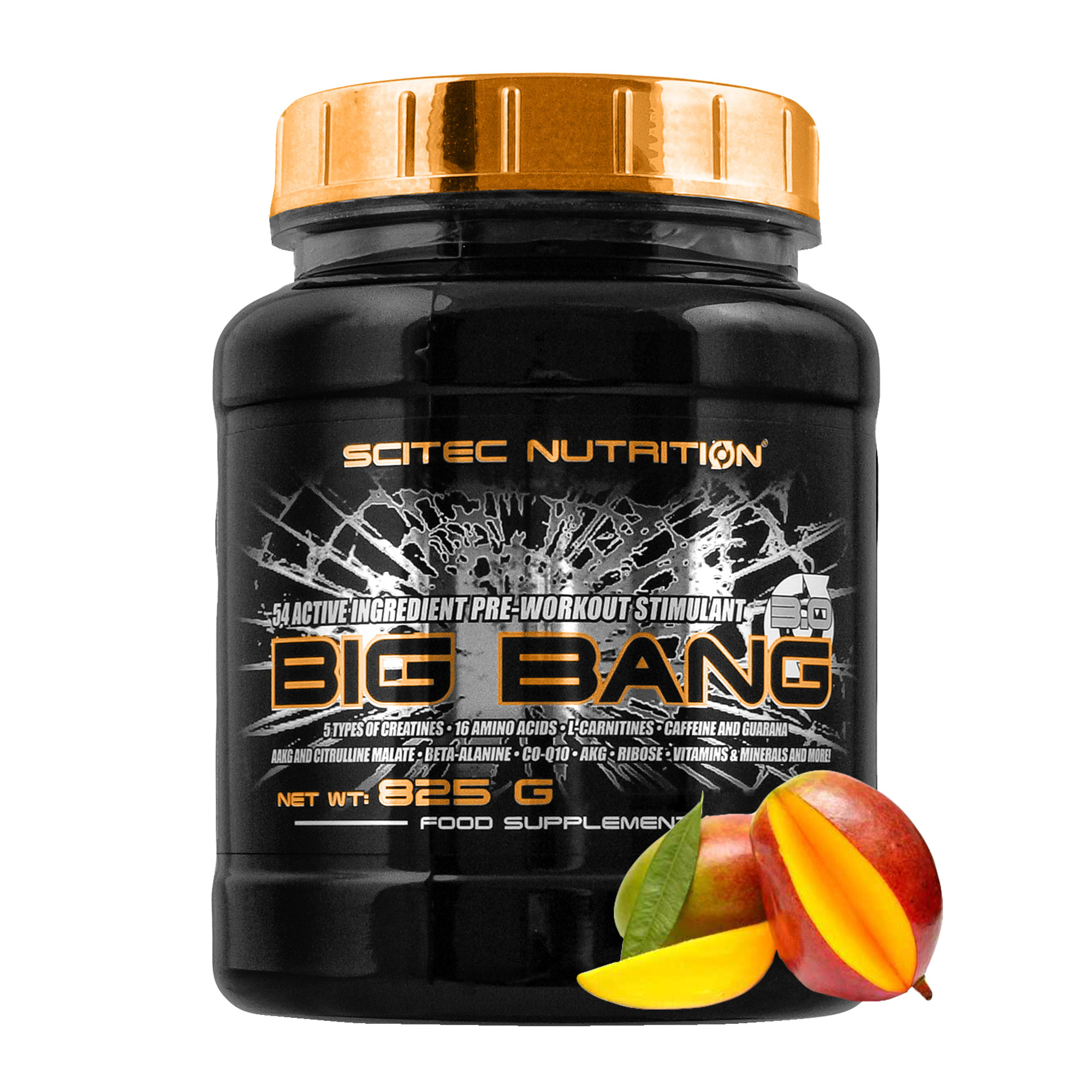 SCITEC BIG BANG 3.0 825G ČERPADLO VÝKON VÁHA VÝKON AMINO