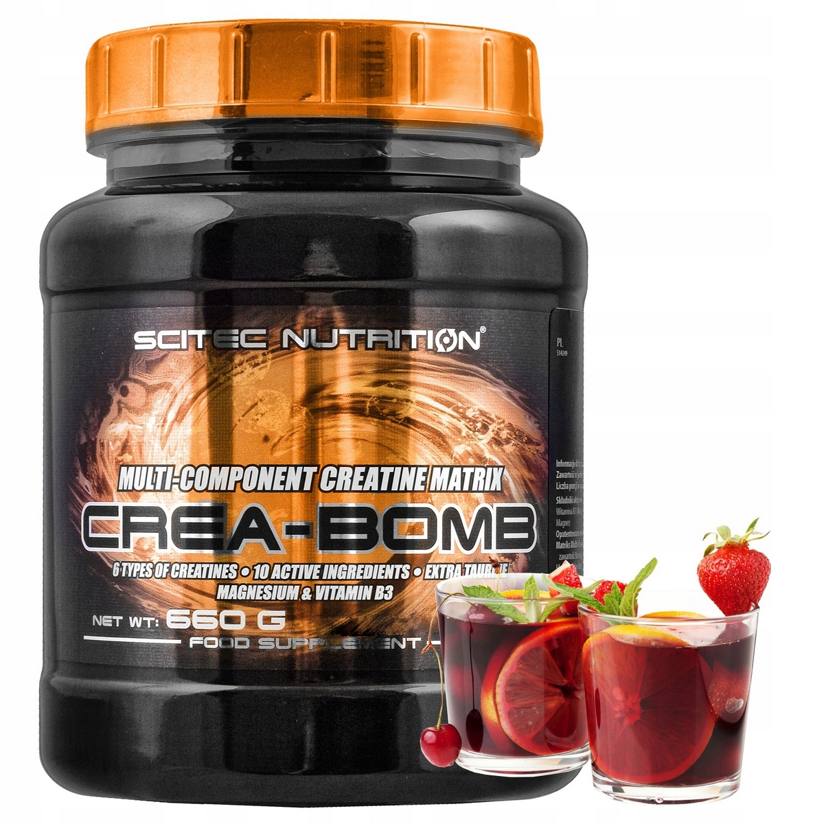 Kreatín - Scitec Crea Bomb 660g Stak Storm Creaine 6 Form