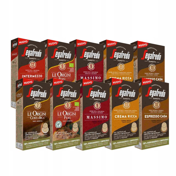Kávové kapsule - SEGAFREDO NESPRESSO ZMES PRÍCHUTÍ 100ks BIO kapsuly