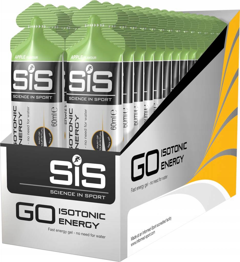 SIS GO ISOTONIC ENERGY GEL 10x60ML ZEL AQUA LIQUID
