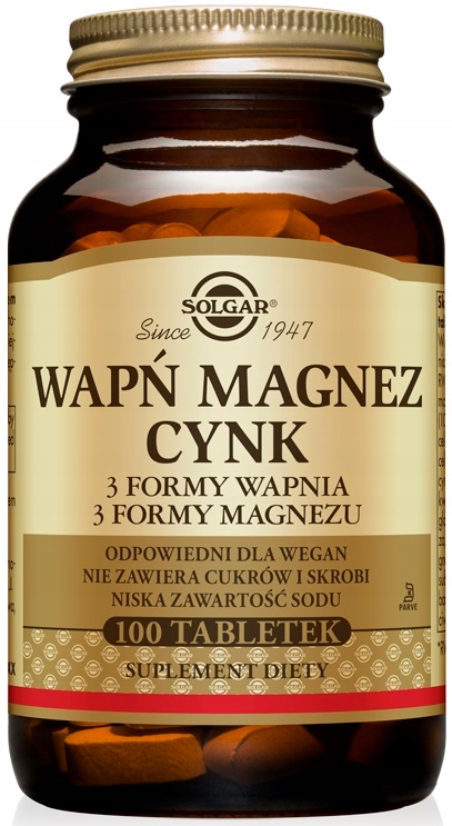 Solgar vápnik horečnatý zinok 100 vápnik horečnatý zinok