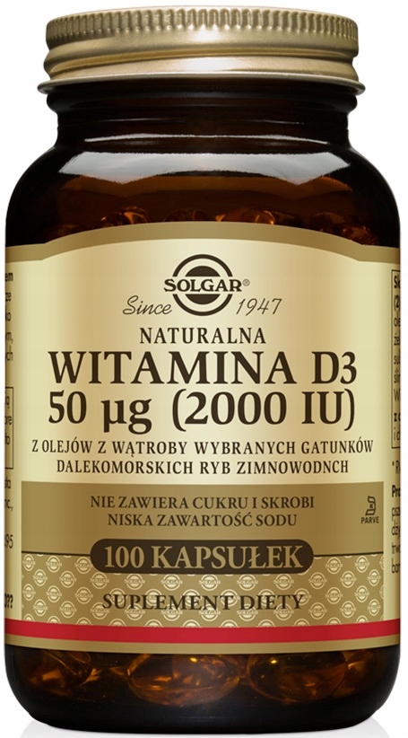 Solgar Vitamín D3 50 MCG 2000IU 100K Odolnosť