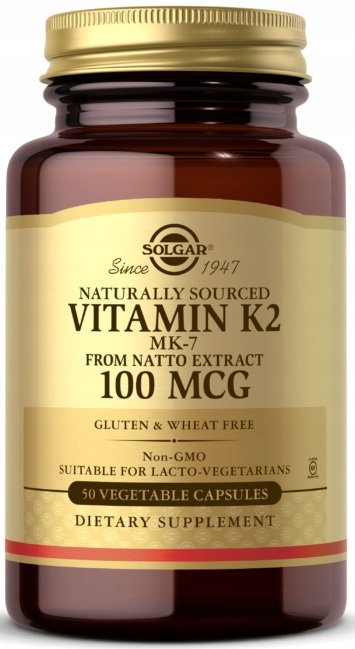 Solgar Vitamín K2 100 μm MK7 Extrakt s Natto 50K