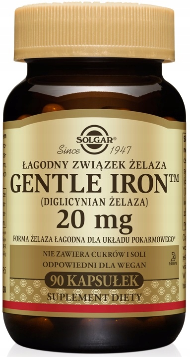 Solgar Iron Chelát 20mg 90 jemný odolnosť železa