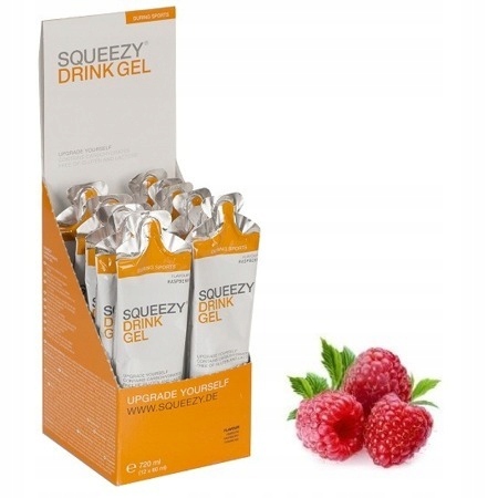 SQUEEZY Pitný gél 60 ml Malina 12 + 1 zdarma