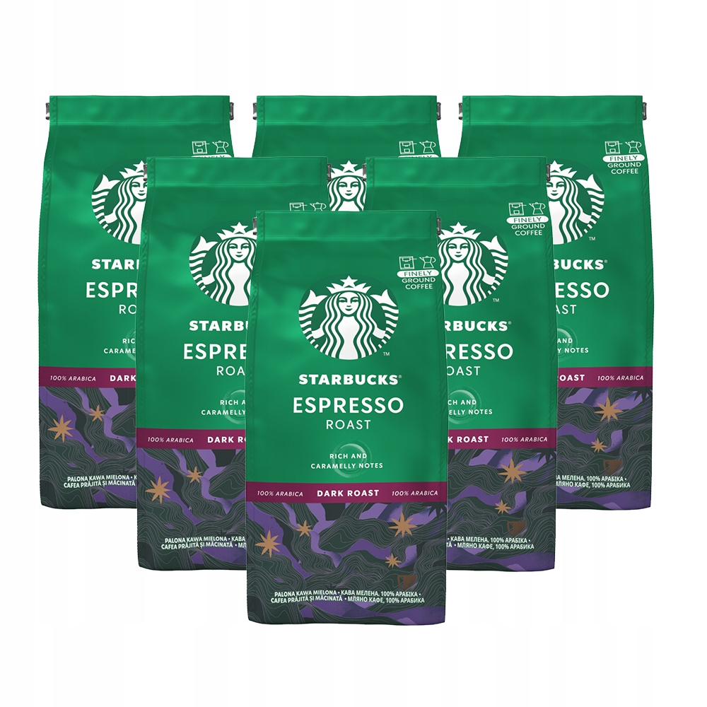 Káva mletá - Starbucks Espresso Pečené tmavé pečené MIELONA 6X200G