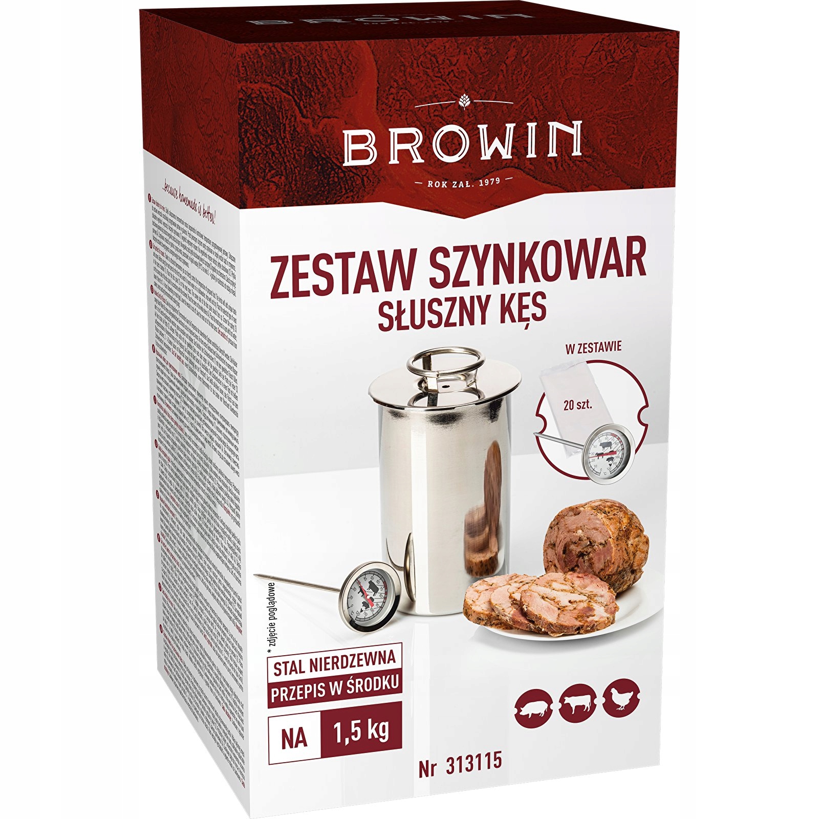 Super Set! Šunka 1,5 kg + tašky + teplomer