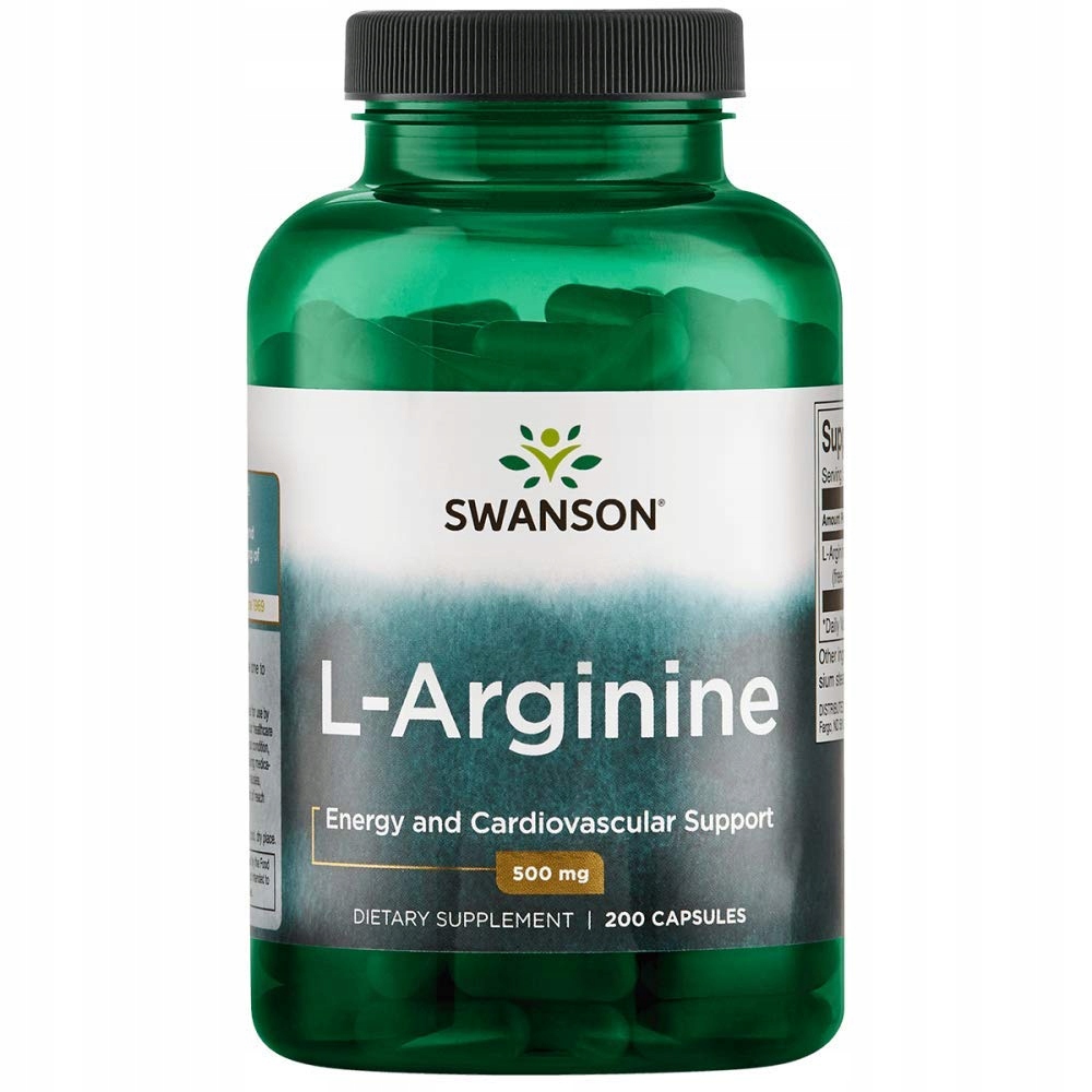 Aminokyseliny - SWANSON L-Arginín 500mg 200 kapsúl MASS LIBIDO SEX
