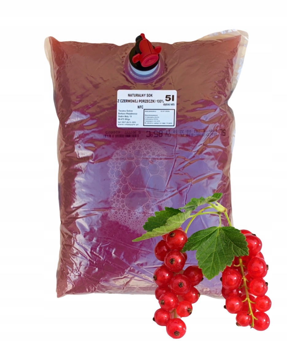 RED CURRANT šťava 100% 5l (lisovaná, NFC)