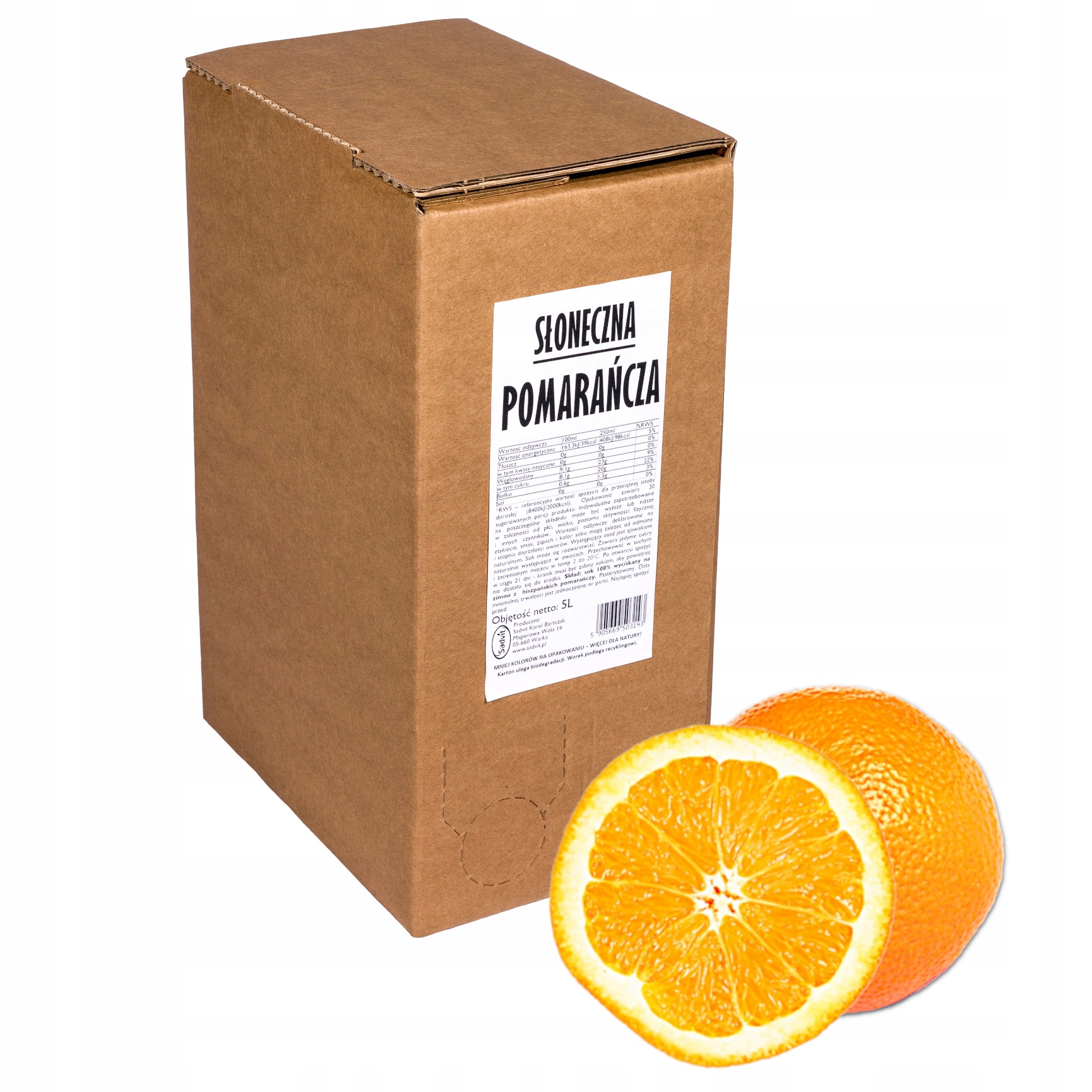 Pomarančový džús oranžový lisoval 100% 5L