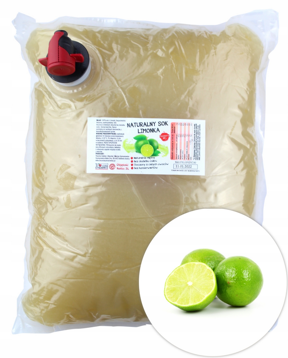 Limetová šťava 100% Limet Embossed Natural 5L