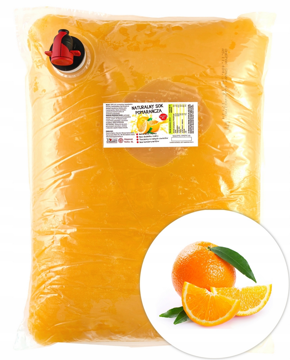 Oranžová pomarančová šťava 100% NFC 5L
