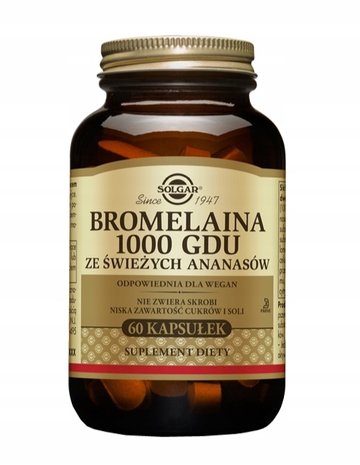 Spaľovač tuku - Solgar, Bromelain 1000 GDU z ananásu, 60 viečok