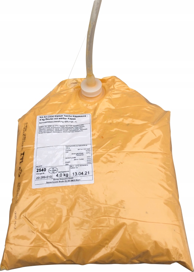 Syrová omáčka 4 kg. 37% obsah syra
