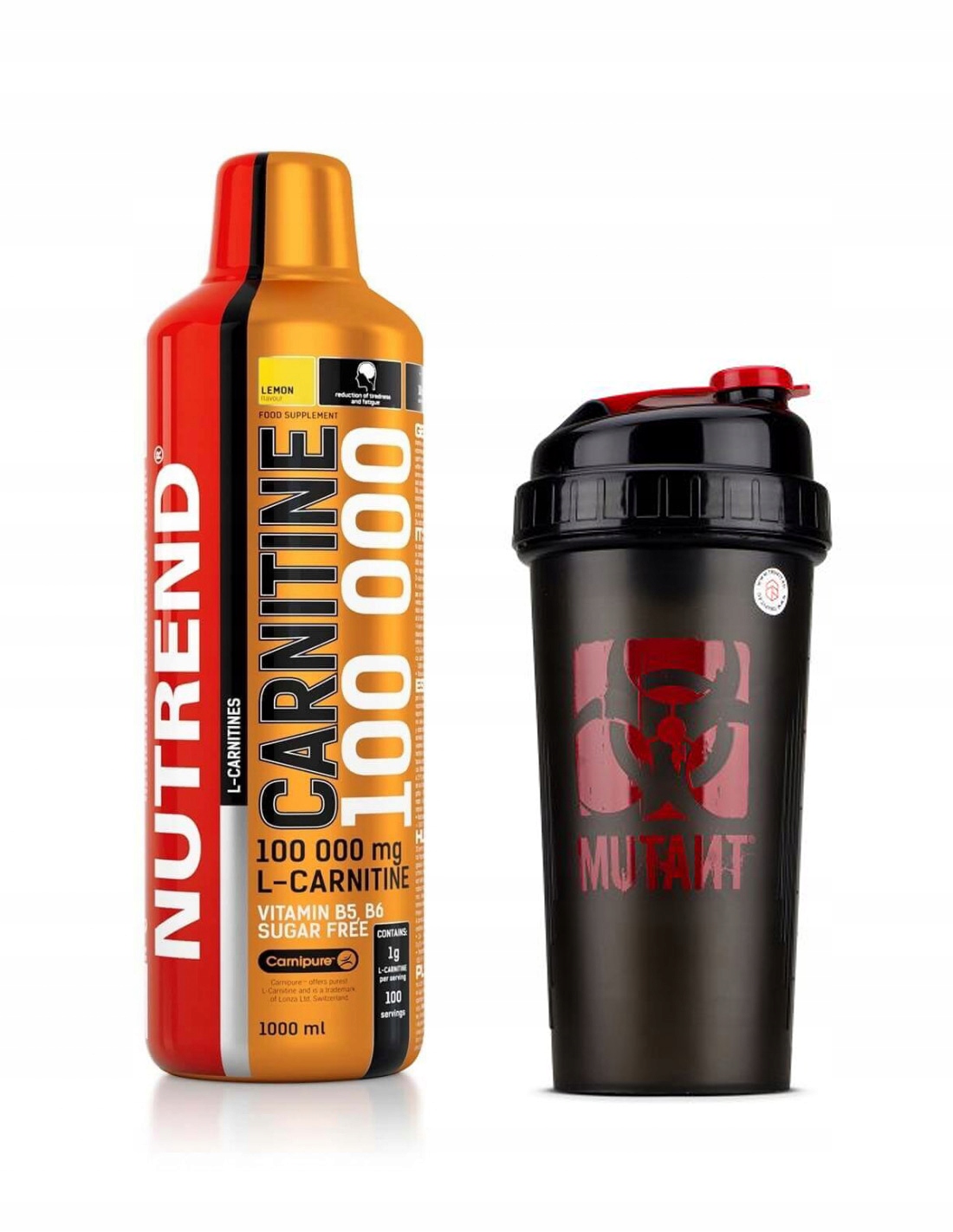Spaľovač tuku - Nutrend Carnitine 100 000 1l horák + SHAKER