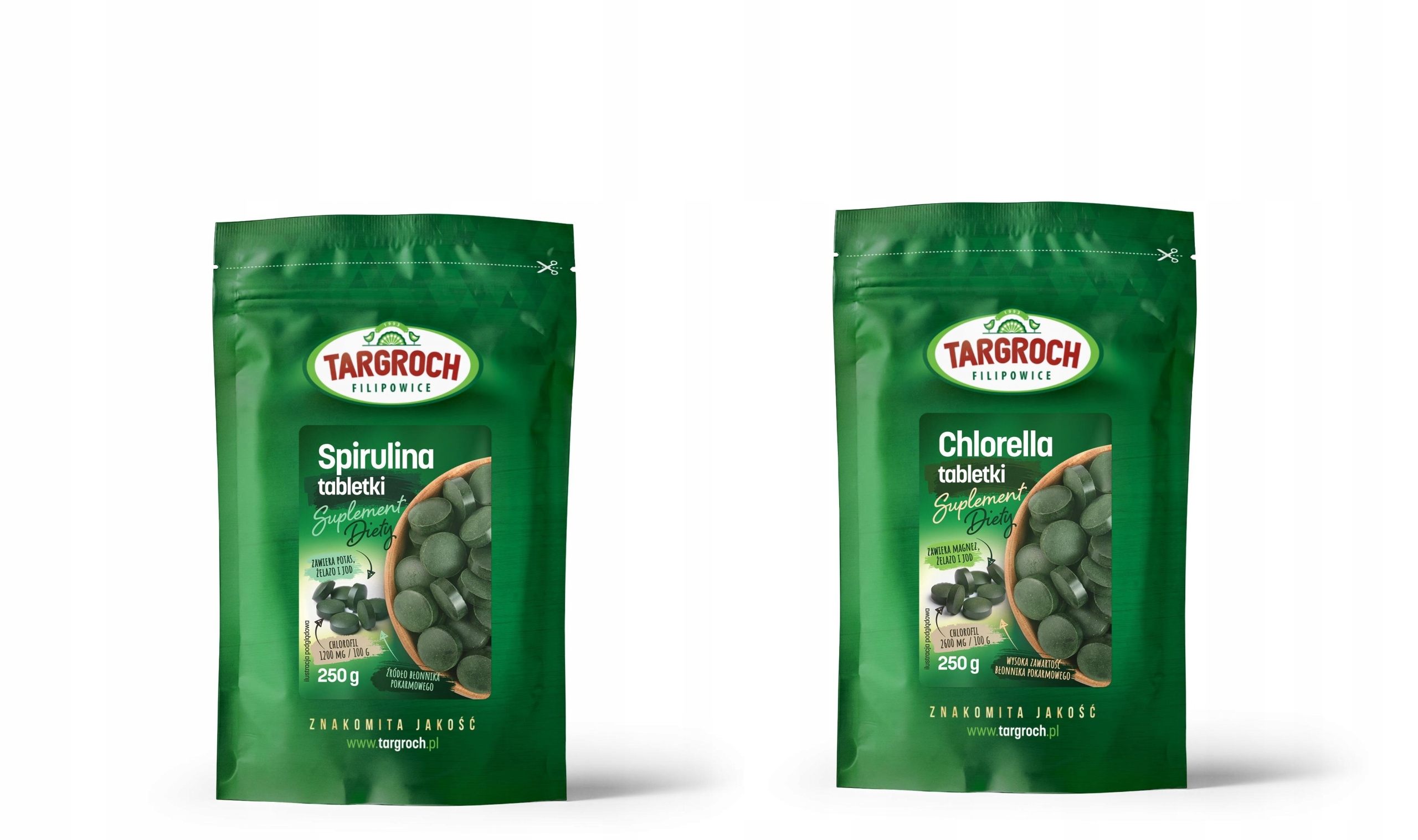 Spirulina Chlorella Set 2000 tablety ALGAAE 500G