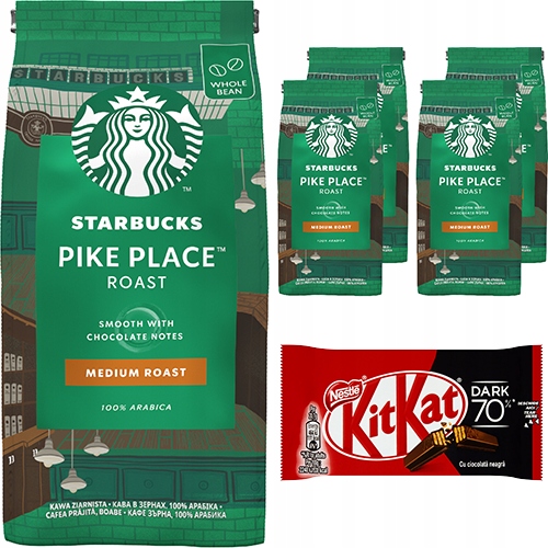 Zrnková káva - Starbucks Pike Place Grain Coffee 1 kg + ZADARMO