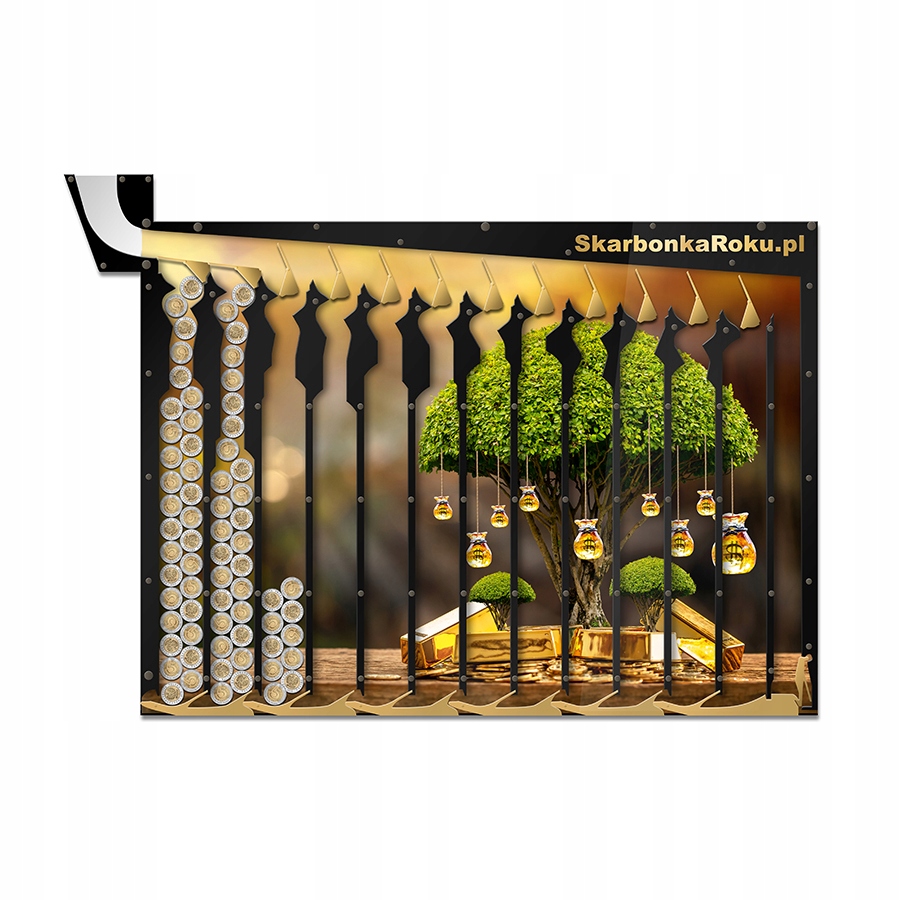 Super Piggy Bank 5 PLN "Gold Spring"