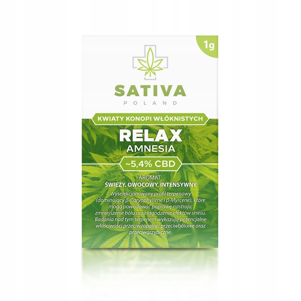 CBD - Susz Amnesia ~ 5,4% CBD Relax Sativa Poľsko 1 g