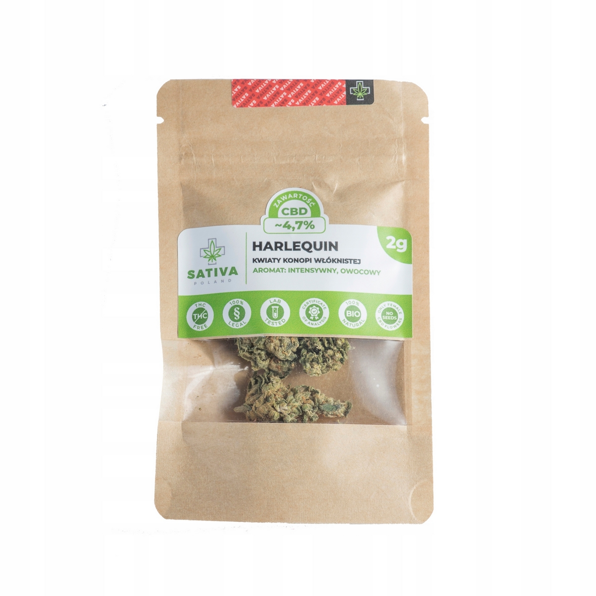 CBD - Susz Konopi CBD - Harlequin 2G- SATIVA Poľsko