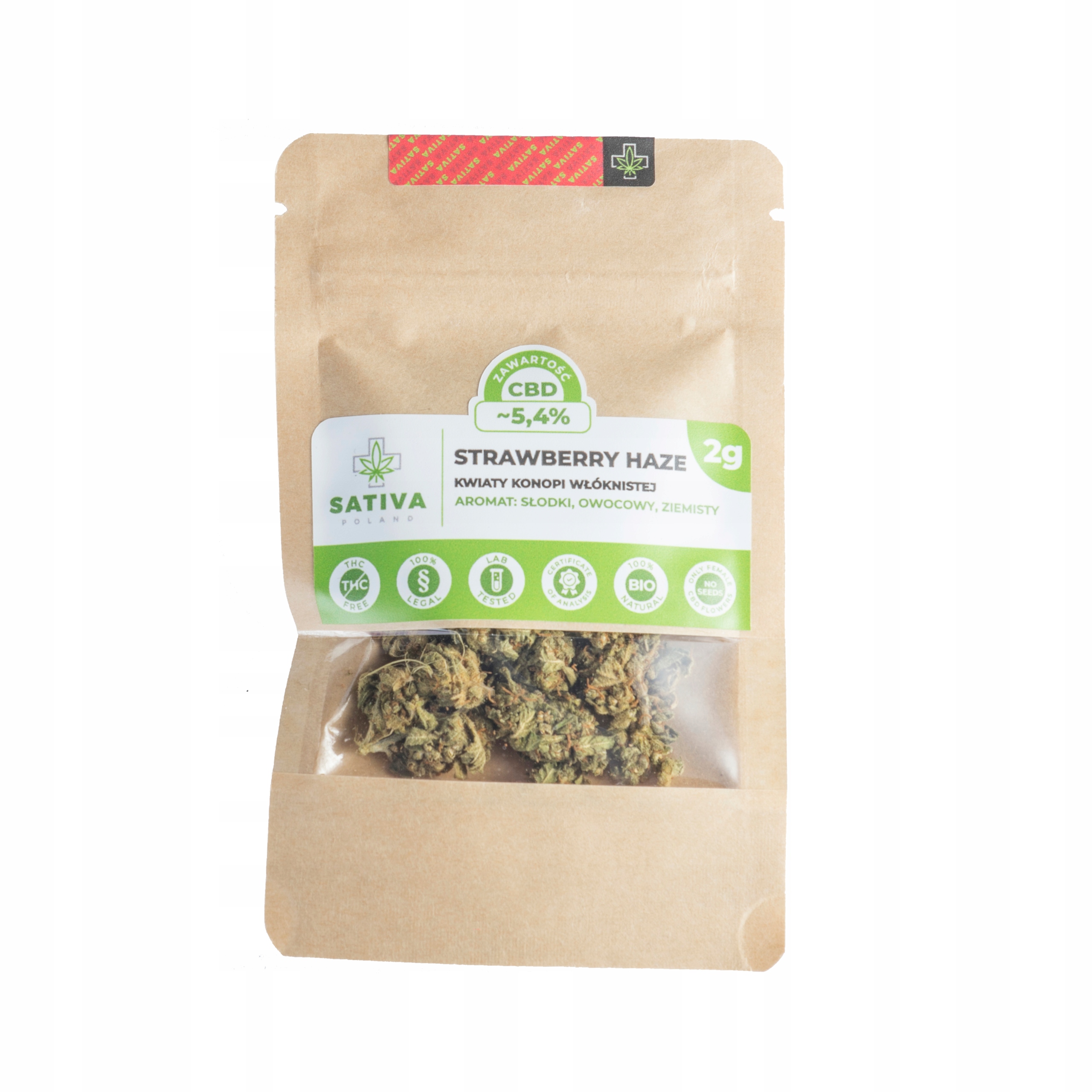 CBD - Susz Konoba CBD- STROWBERRY HAZE 2G-SATIVA POLAND