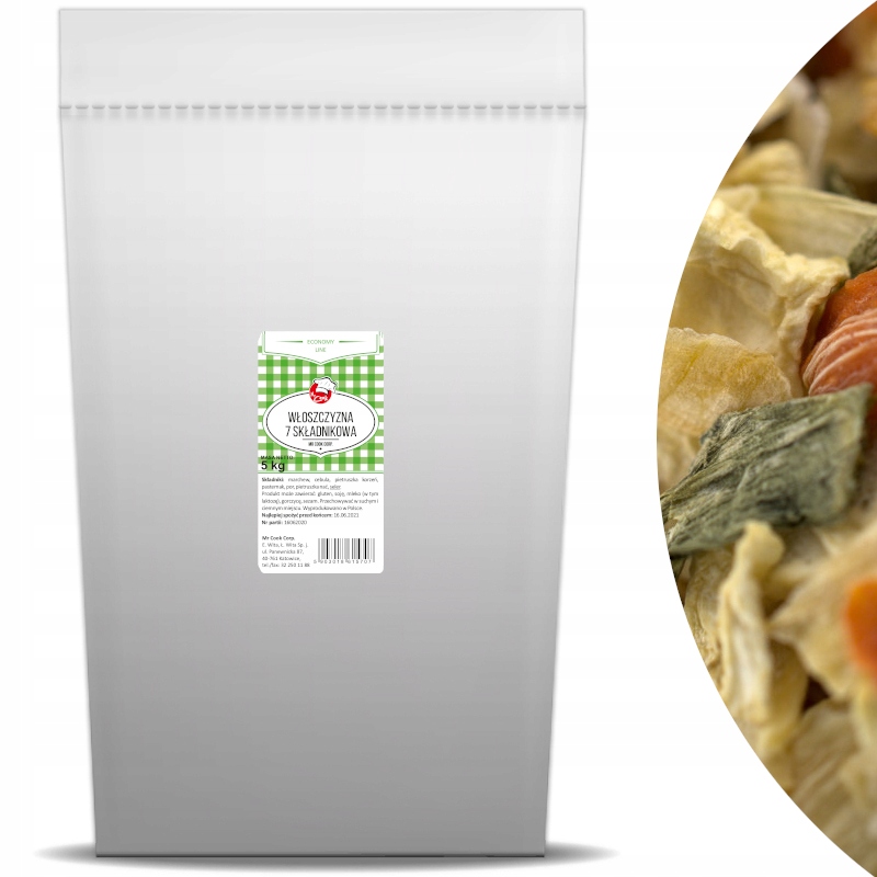 Sušená zelenina. Talianska 5 kg. Zeleninová 7-kompozícia.