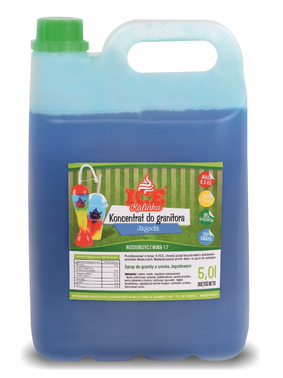 JAGODA džúsový koncentrátový sirup 5l 1: 7 granitor