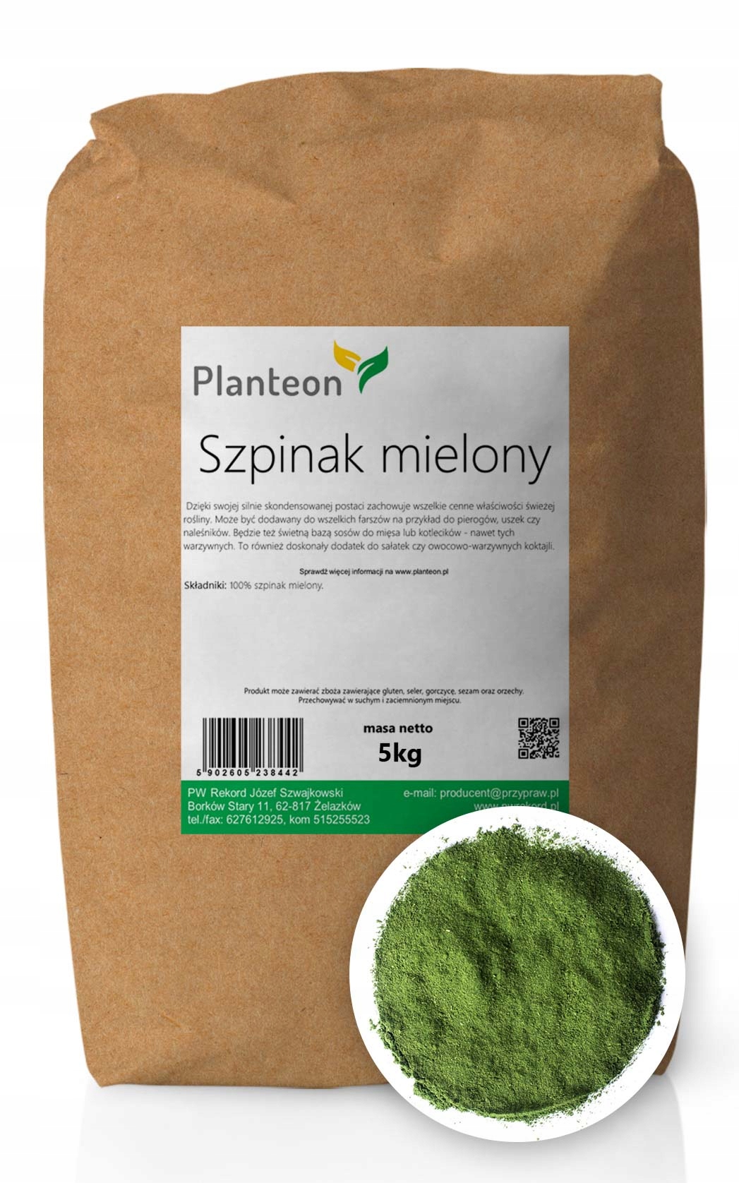 Ground špenát - objednajte si pekáreň! 10kg