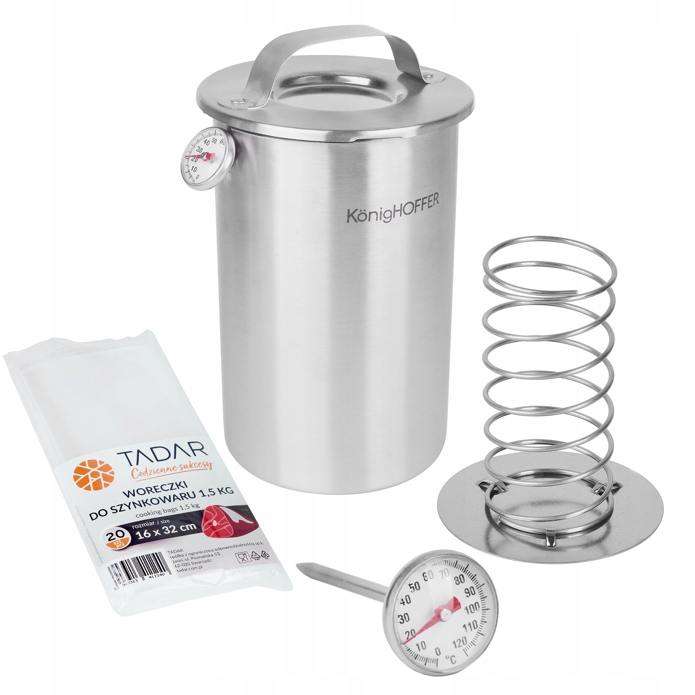 Šunkový varič s 1,5 kg teplomerom Konighoffer a vreckom