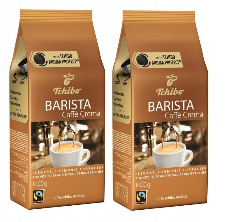 Zrnková káva - Tchibo Barista Caffe Crema Coffee Beans 2x 1KG