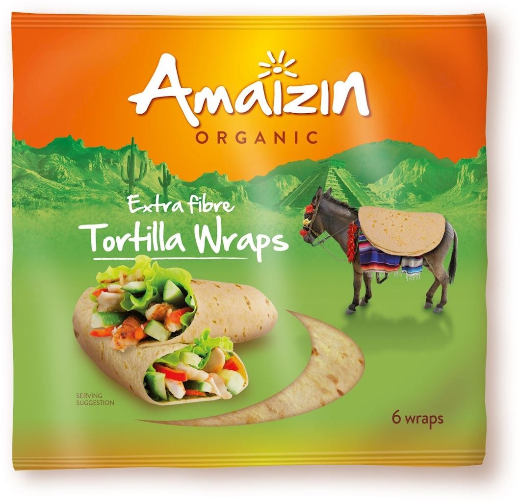 Mexická kuchyňa - Tortilla Wraps s Bio 240 g Bran - Amaizin