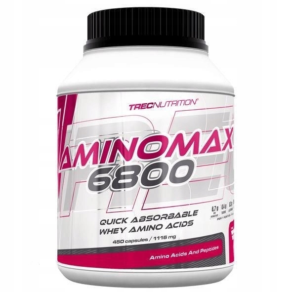 Aminokyseliny - TREC Aminomax 6800 450Kaps Regenerácia aminokyselín