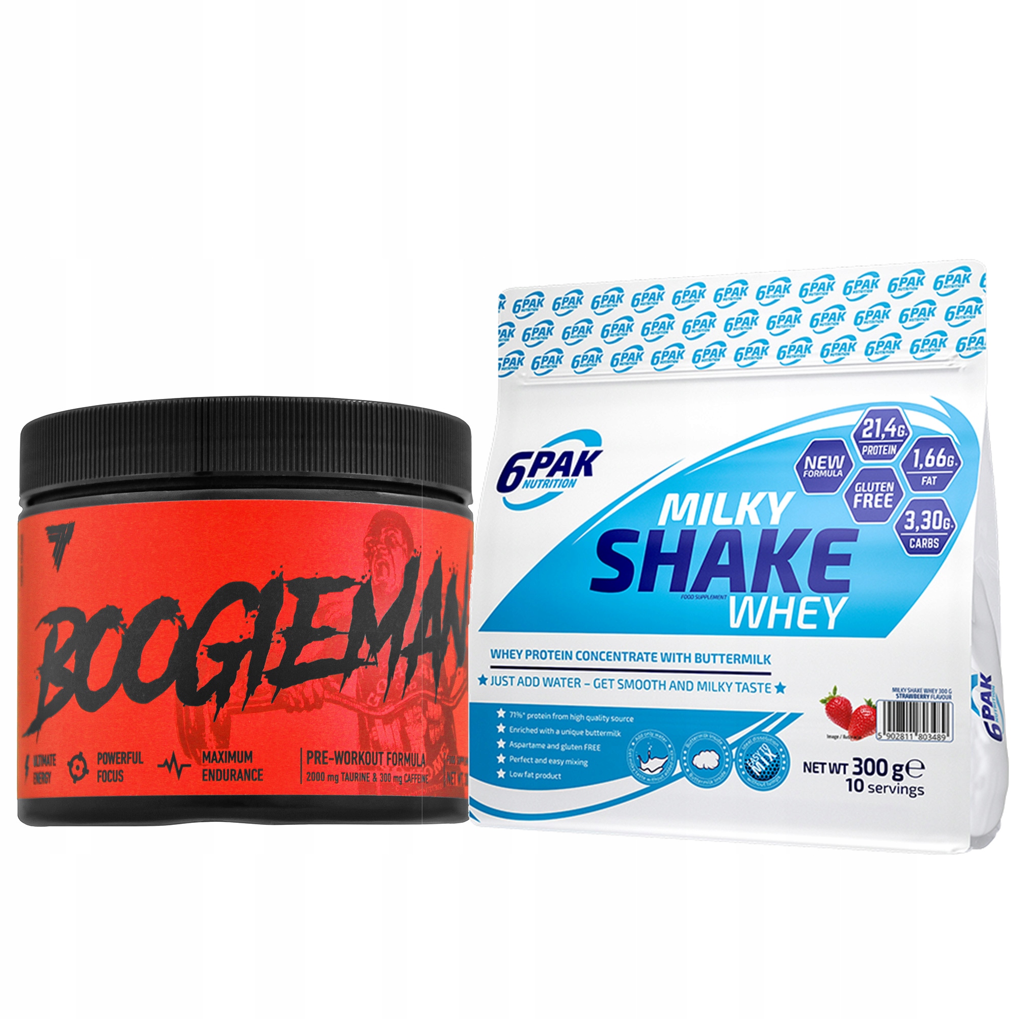 TREC BOOGIEMAN 300G + 300G Voľný Protein Whey Hmotnosť