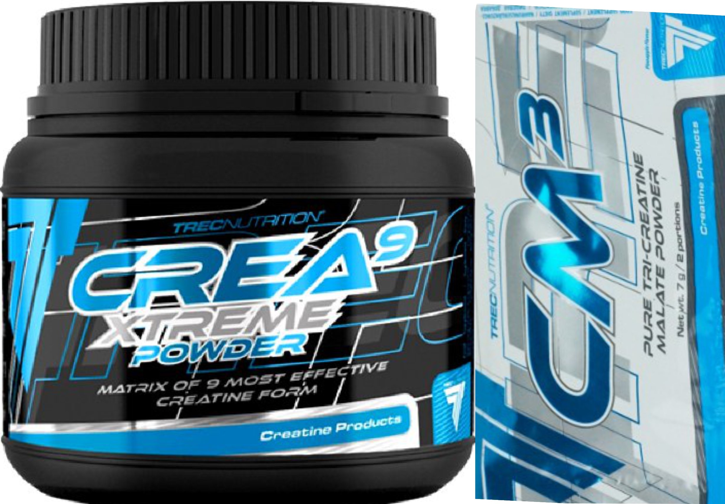 Kreatín - TREC CREA9 Xtreme 180 g - Silné kreatín 9 Formuláre