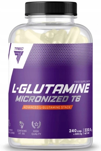 Aminokyseliny - TREC L-Glutamín T6 240 Glutamín Taurín B6 AMINO