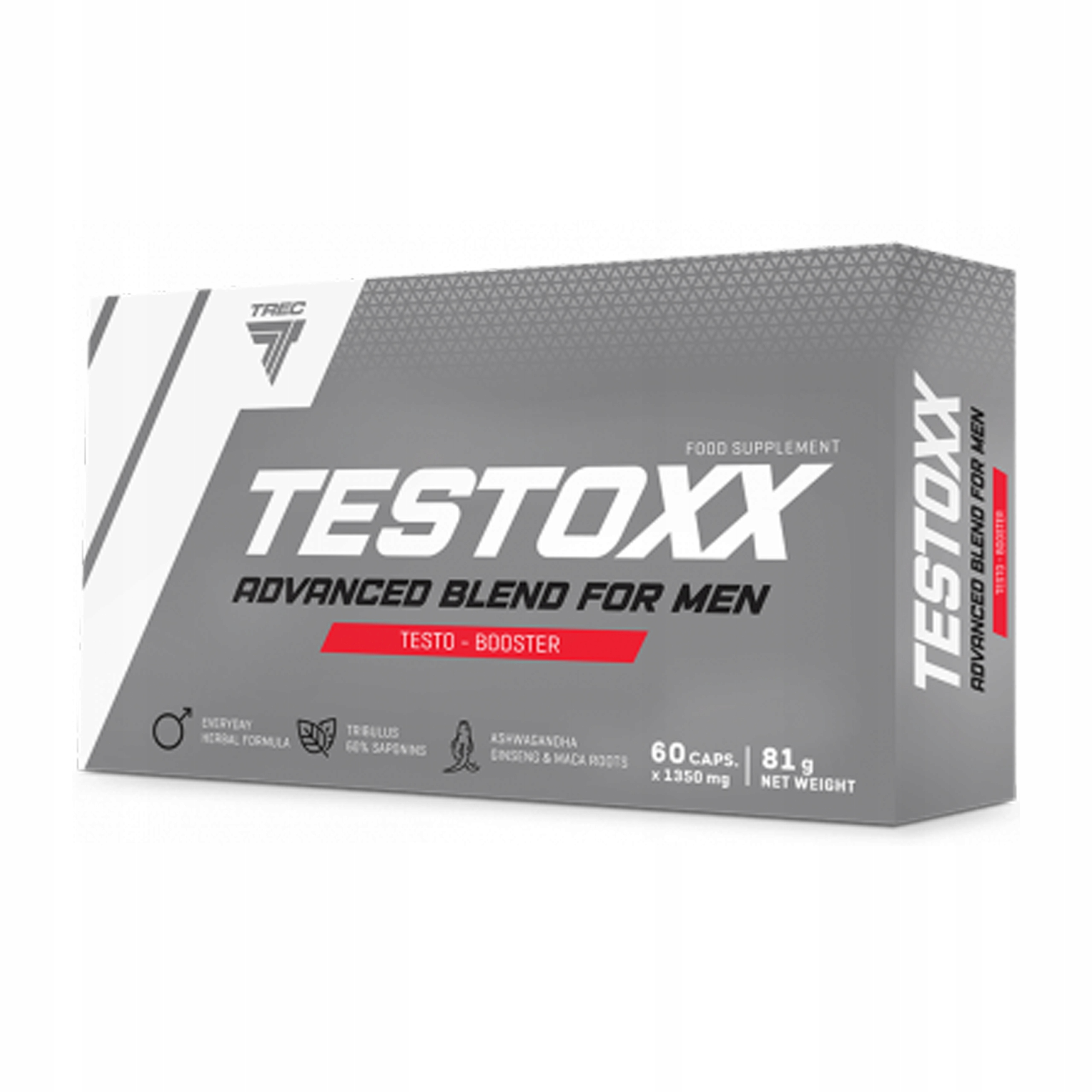 Testosterón - TREC Testoxx 60 Kaps Testosteron Booster Tribulus