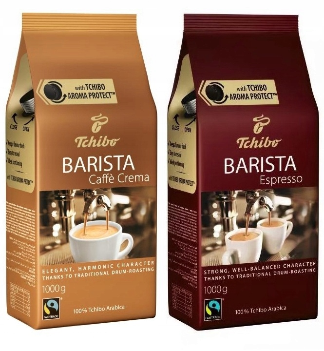 Zrnková káva - Tchibo Coffee Barista espresso + Crema sada